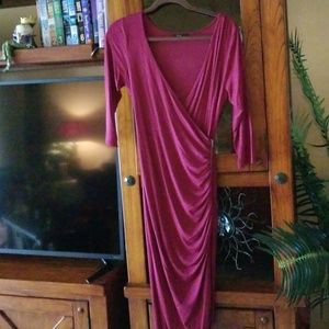 Sexy dork cranberry route midi dress